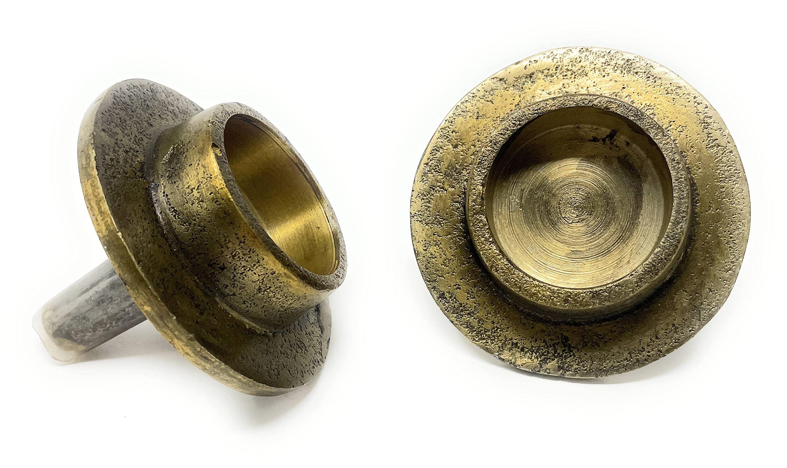 Juego De 2 Portavelas Para Botellas De Vino, Aspecto Antiguo, Aluminio, Color Plateado