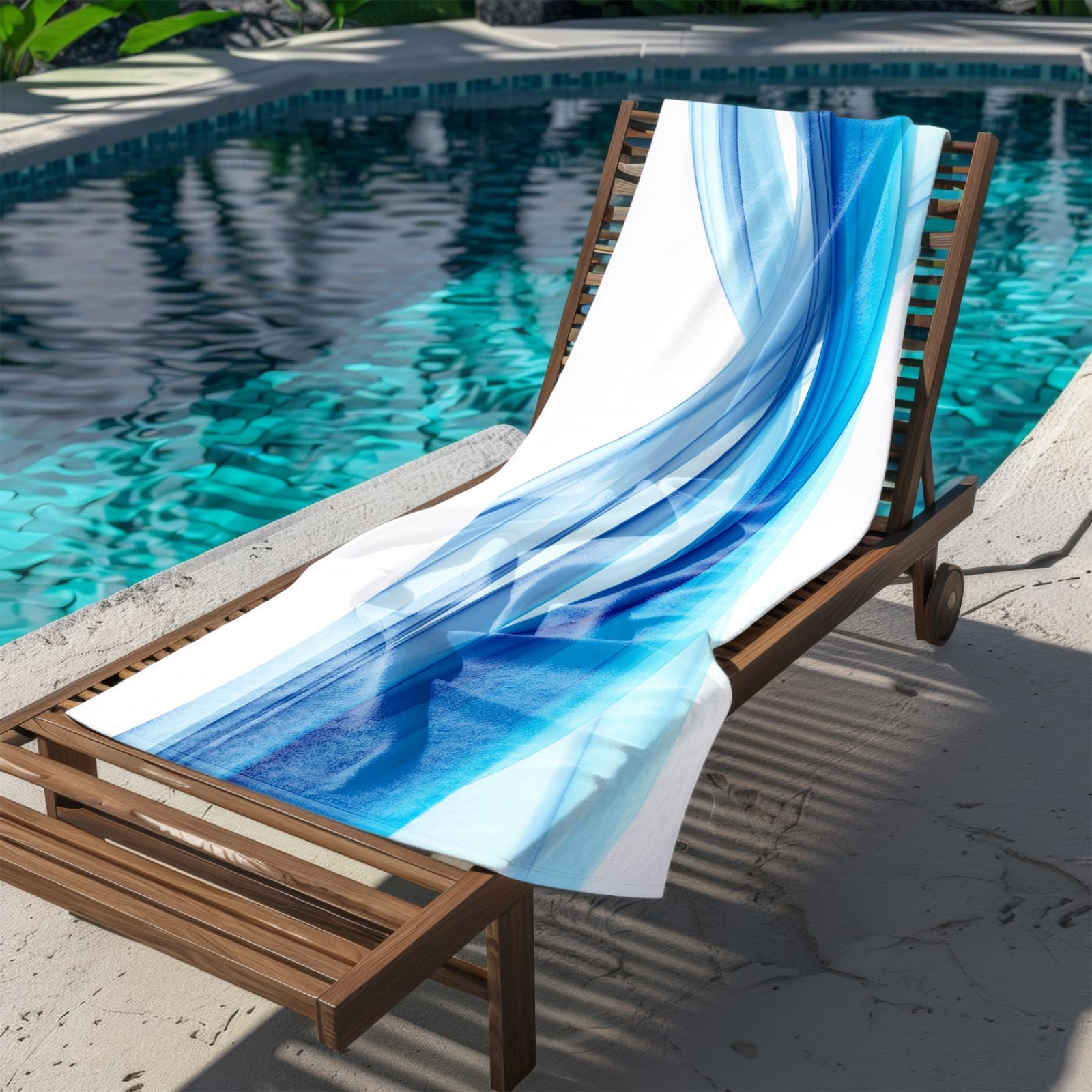 Telo Mare Microfibra 210x230 Geometria Del Gradiente Verde Telo Spiaggia Grande Antisabbia,XXL Asciugamano Mare, Asciugatura Rapida, Stuoia Spiaggia Leggero E Portatile