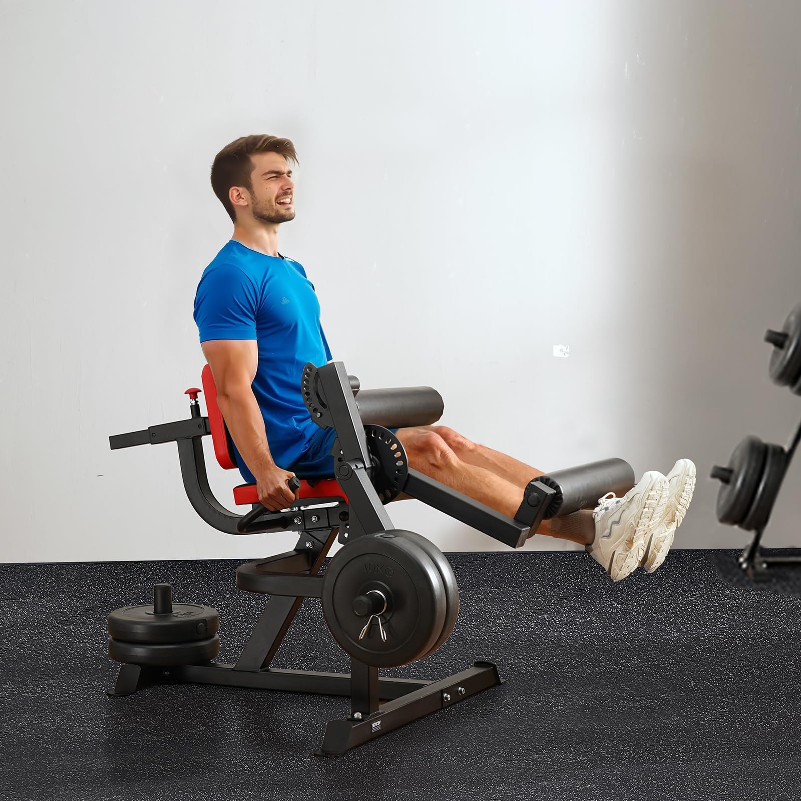 VEVOR Máquina de Extensión y Curl de Piernas, Capacidad 317 kg, Especial para la Parte Inferior del Cuerpo, para Muslos, Equipo de Pesas para Entrenamiento en Gimnasio Casa, 1110 x 910 x 905 mm
