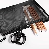 Vista 6 de Norme 10 bolsas de malla negra, bolsas de maquillaje, bolsas de organizador de viaje para cosméticos, bolsa de malla con cremallera, estuche