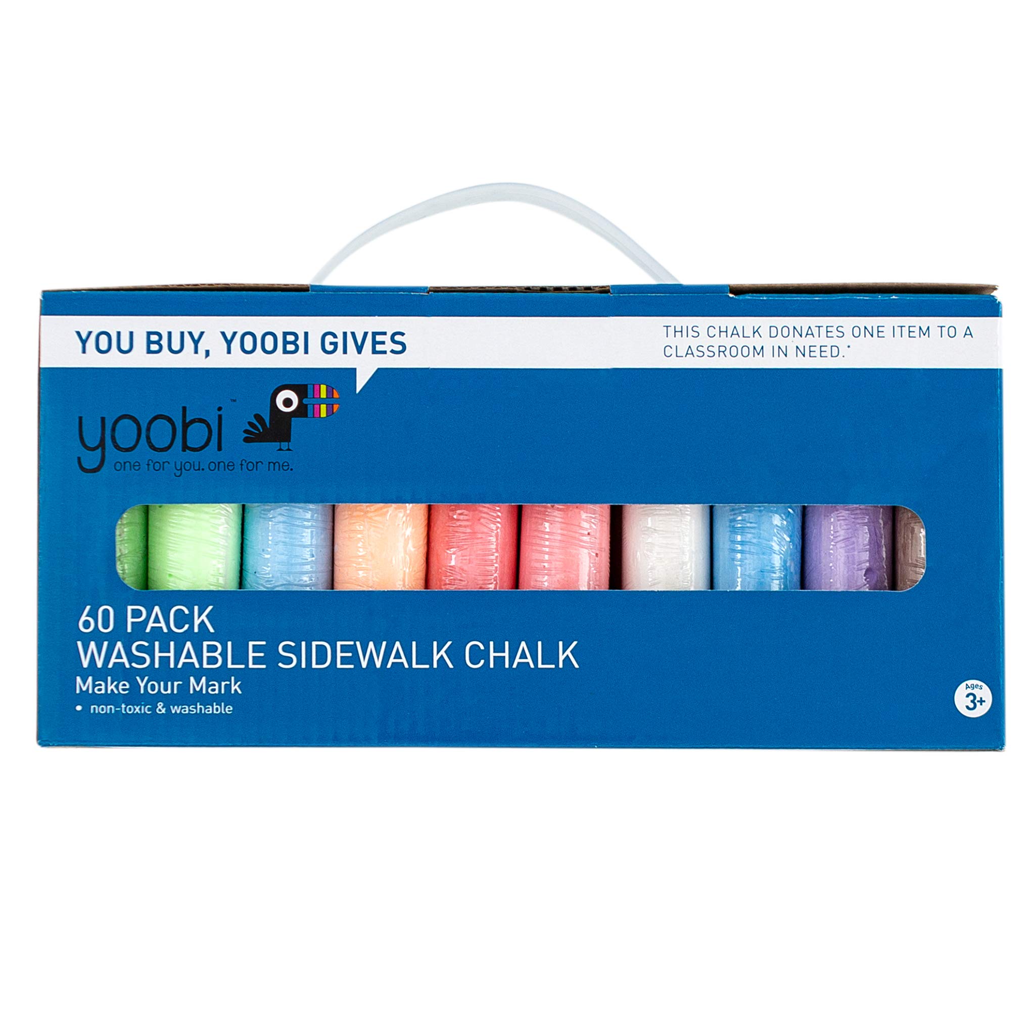Buy YOOBI Sidewalk Chalk Set 60 Piece Includes 20 Unique Colors