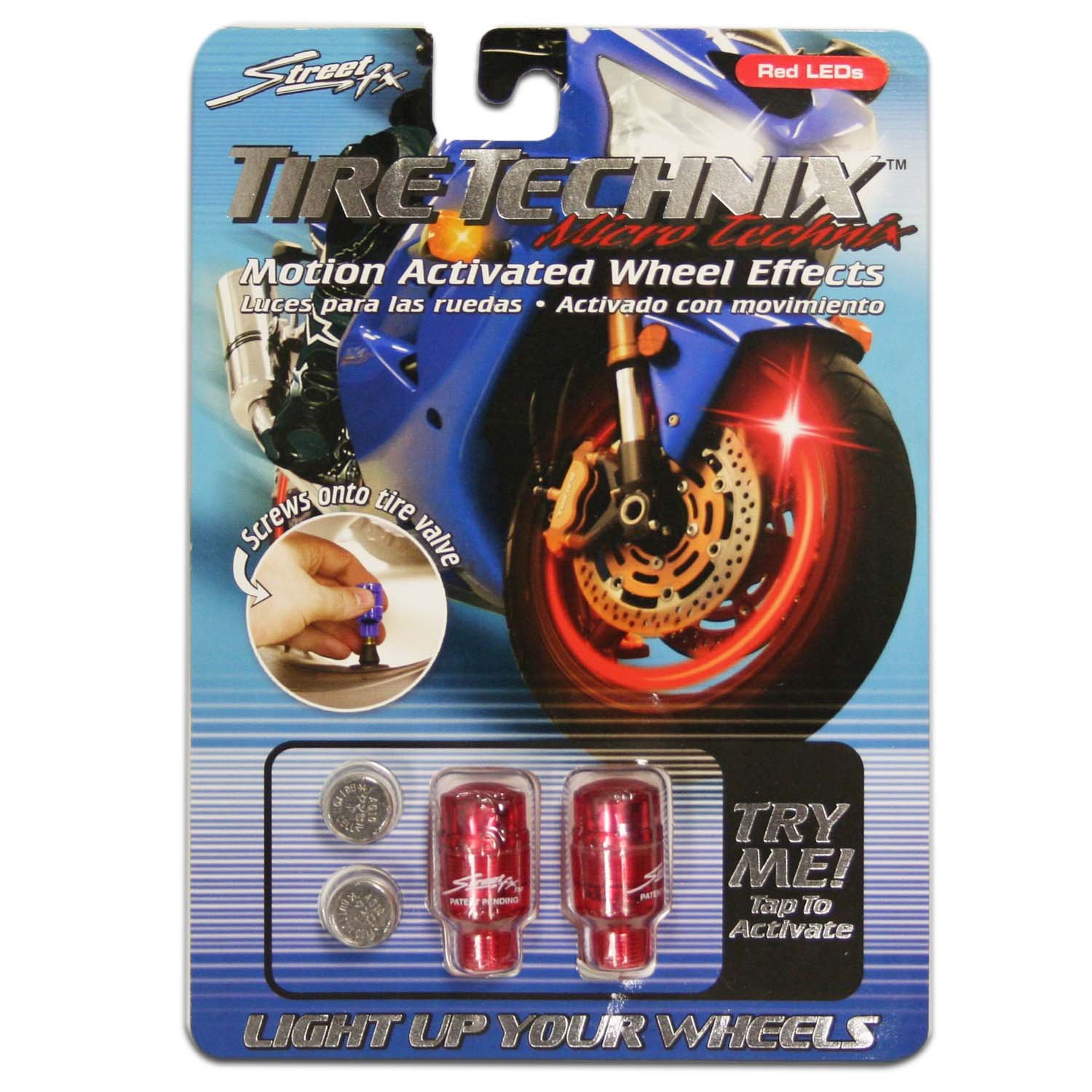 Street FX 1042193 Tire Technix Moto Micro Red Light