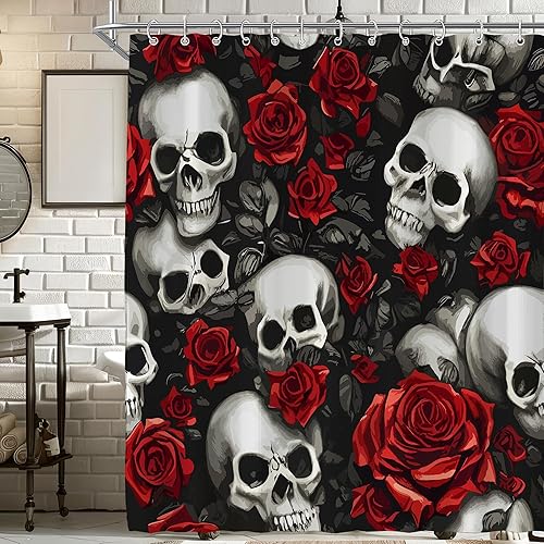 Miniatura 19 de Cortina de ducha bohemia con diseño floral retro y abstracto para baño, 72 pulgadas de ancho x 72 pulgadas de alto, diseño femenino de los años 70,