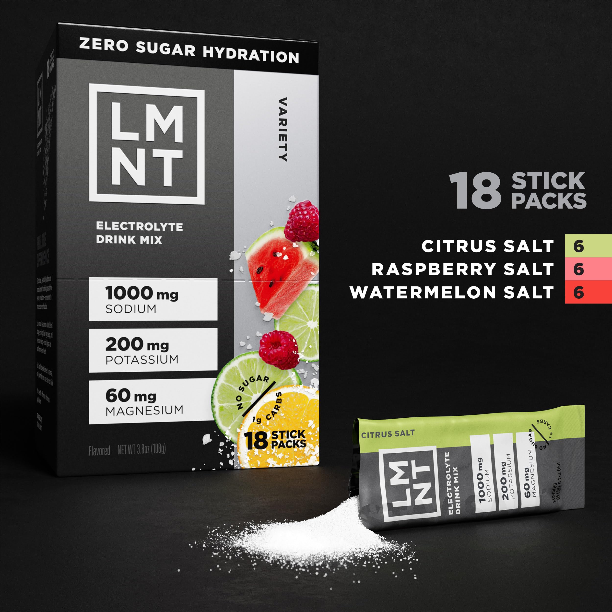 LMNT Zero Sugar Electrolytes - Variety Pack Bundle | Drink Mix | 54-Count — Amazon image 7
