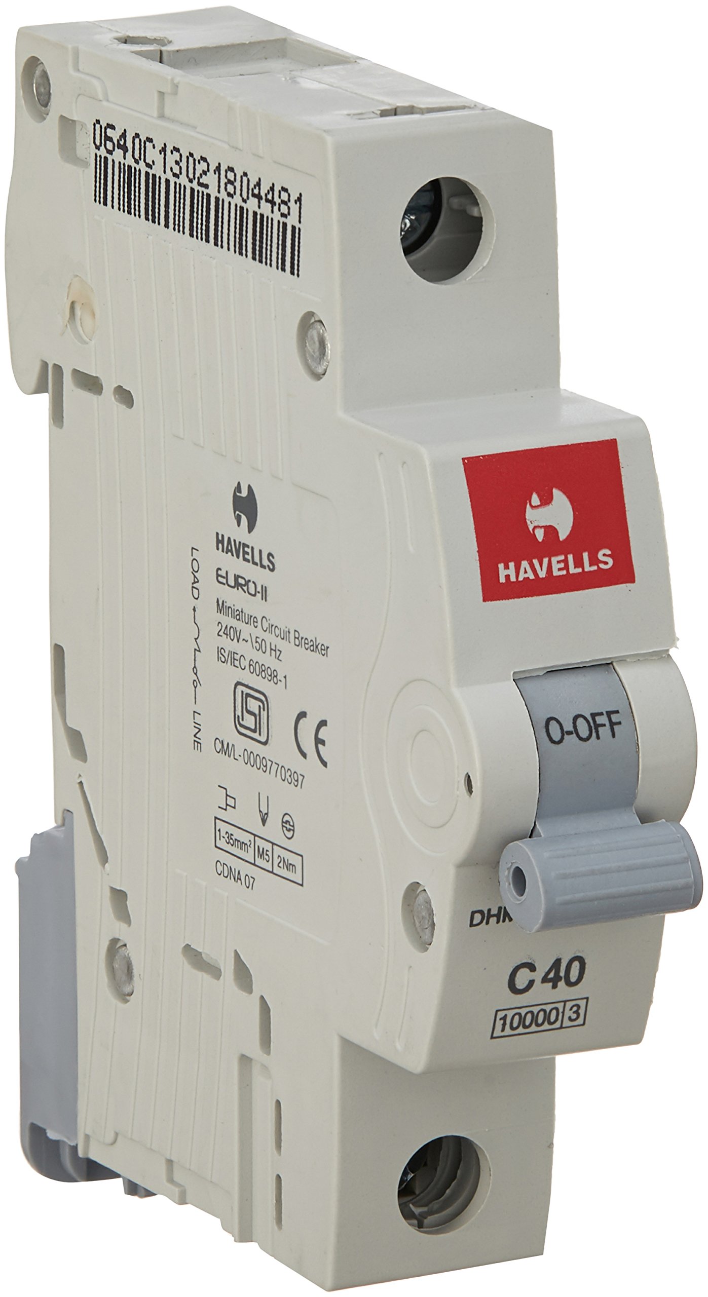 Havells EURO-II 40A C Curve SP MCB, DHMGCSPF040-image-47