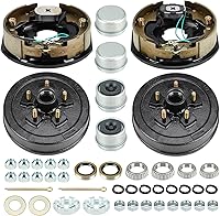 AeagleAutoParts 5 on 4.5" Brake Drum Kit with 10x2-1/4" Self-Adjusting Electric Brakes for 3500lb Trailer Axles
