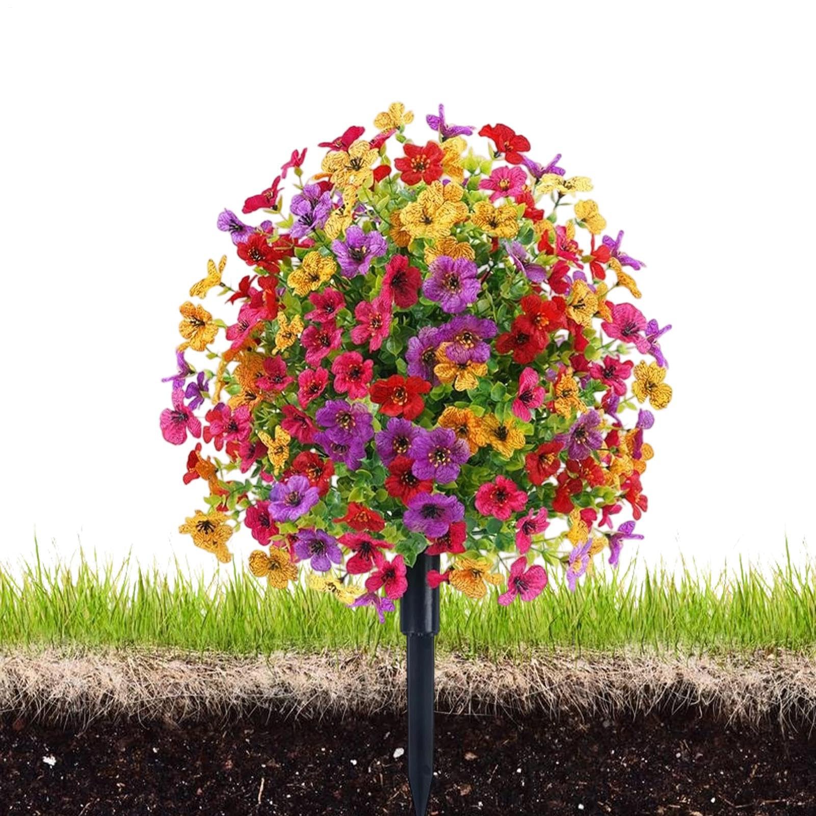 Fleurs artificielles d'extérieur : fini les plantes mortes, violettes pour jardin