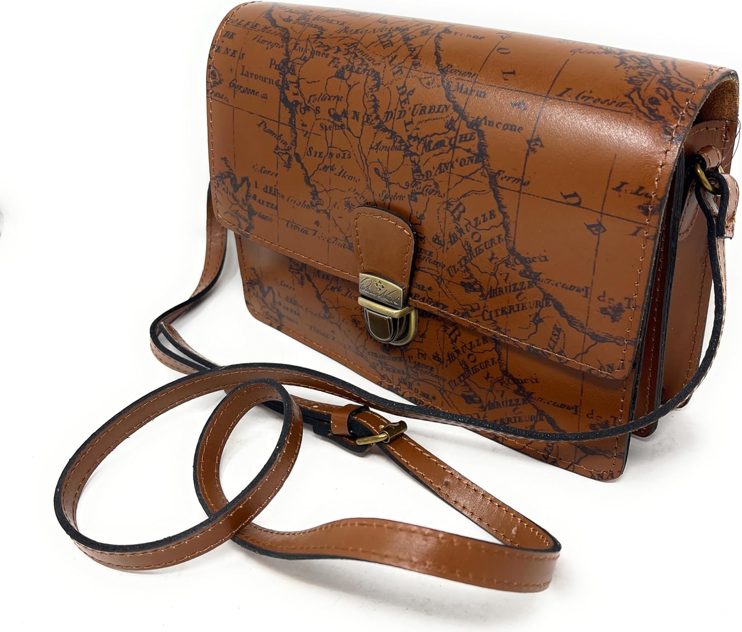 Patricia Nash Lanza Leather Crossbody Organizer, Riot Rust