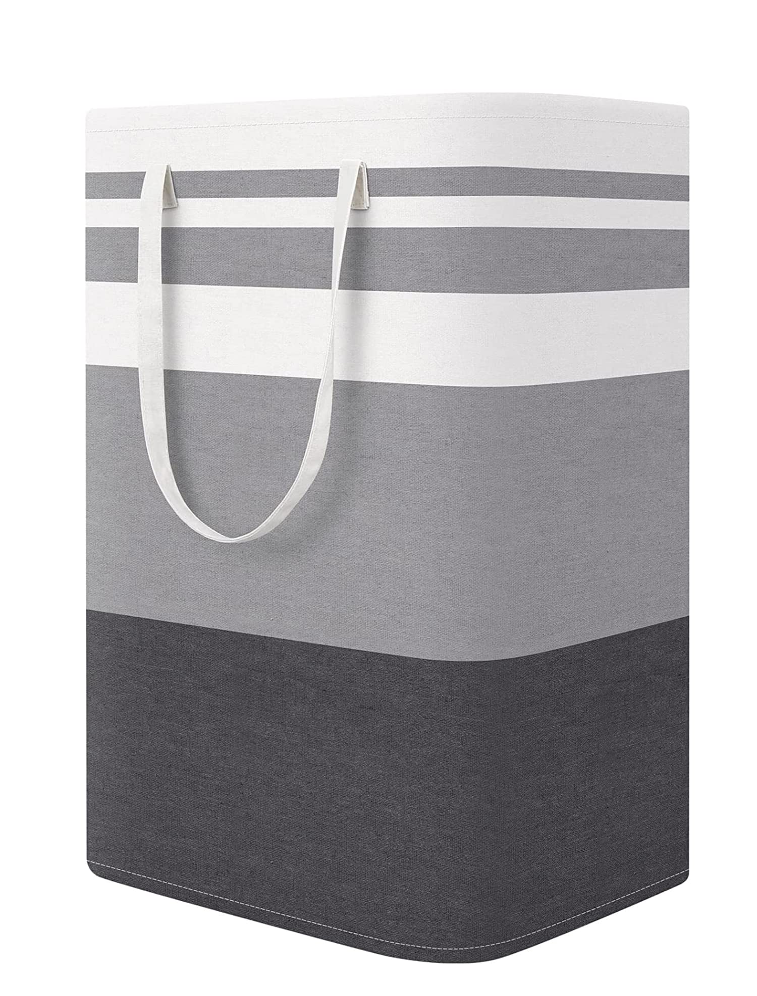 House of Quirk Laundry Hamper Collapsible Large Laundry Baskets with Easy Carry Handles Freestanding Storage Basket (100 Litre, Gradient Stripe) ,Cotton-picture-28