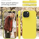 YATWIN Silicone Back Case for iPhone 15 Plus, Soft-Touch Phone Back Cover for Apple iPhone 15 Plus - Yellow gallery image