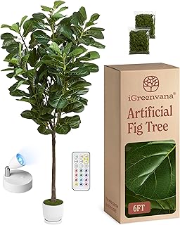 12 Cognac Couch Living Room Ideas That Look Rich 11 Artificial Fiddle Leaf Fig Tree | 6ft Realistic Fake Tall Plant | Odor-F...