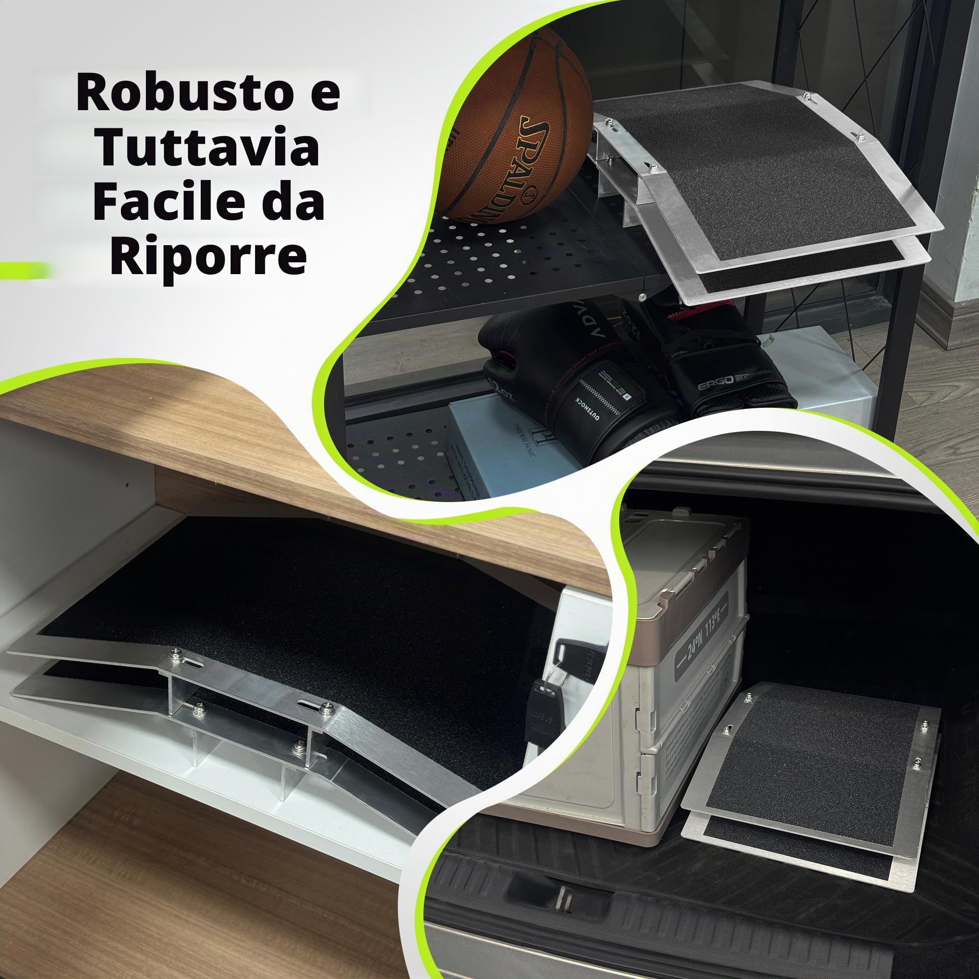 Confezione da 2 Rampe per Soglie di Porta - 30 cm × 4 cm - Rampa per Soglie Regolabile per Passaggi di Porte da 7-13 cm di Larghezza - Rampa per Sedie a Rotelle in Alluminio Antiscivolo per