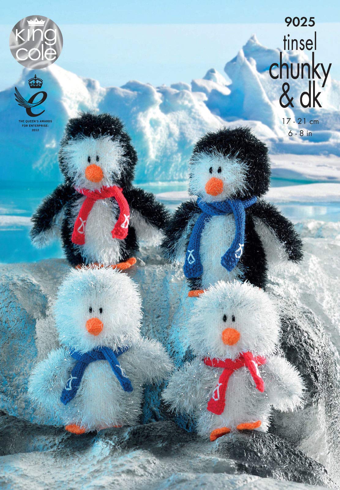 King Cole Black / Silver Penguin Family Knitting Pattern 9025 Chunky