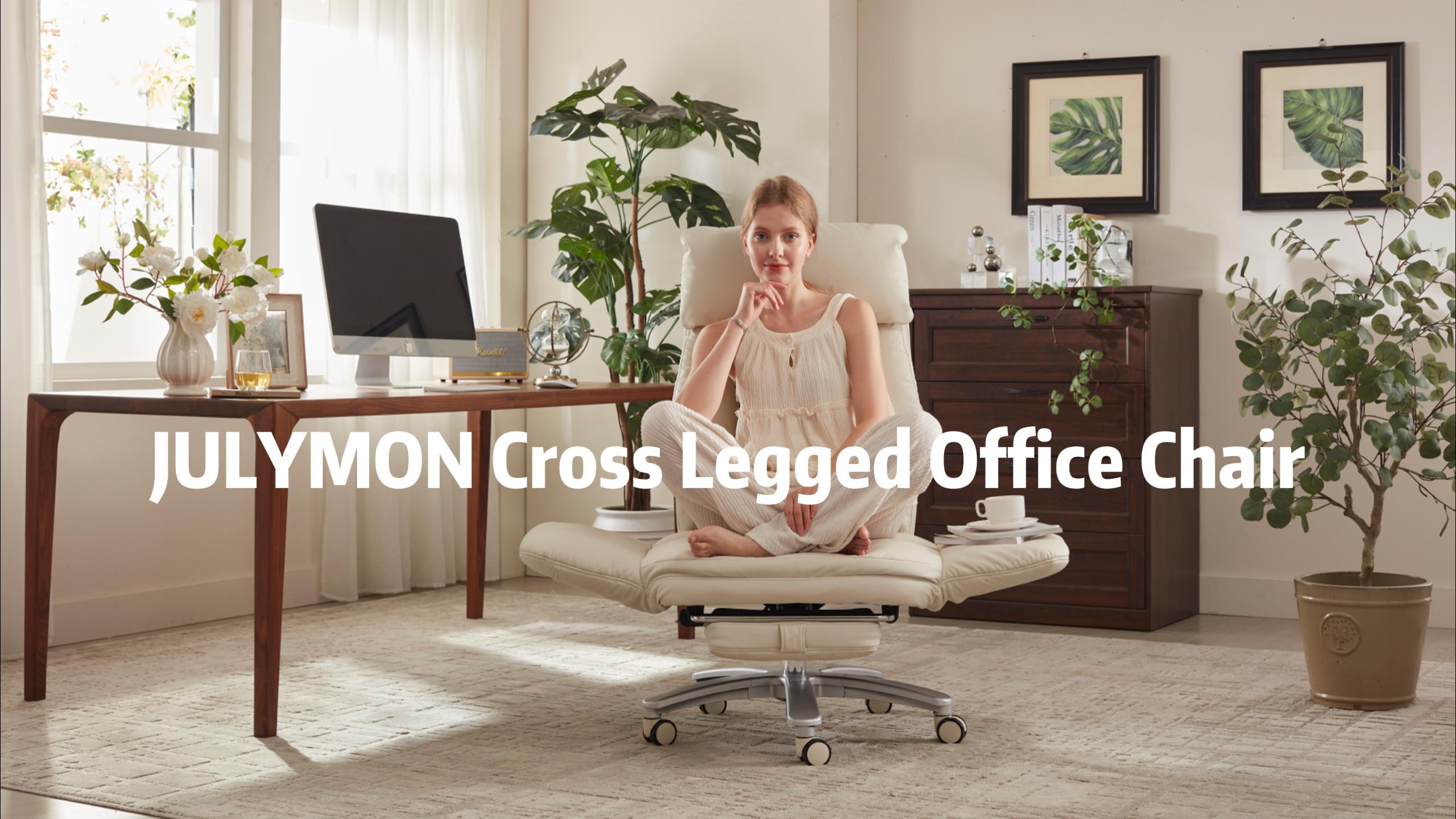 Amazon.com: JULYMON Cross Legged Office Chair with Arms