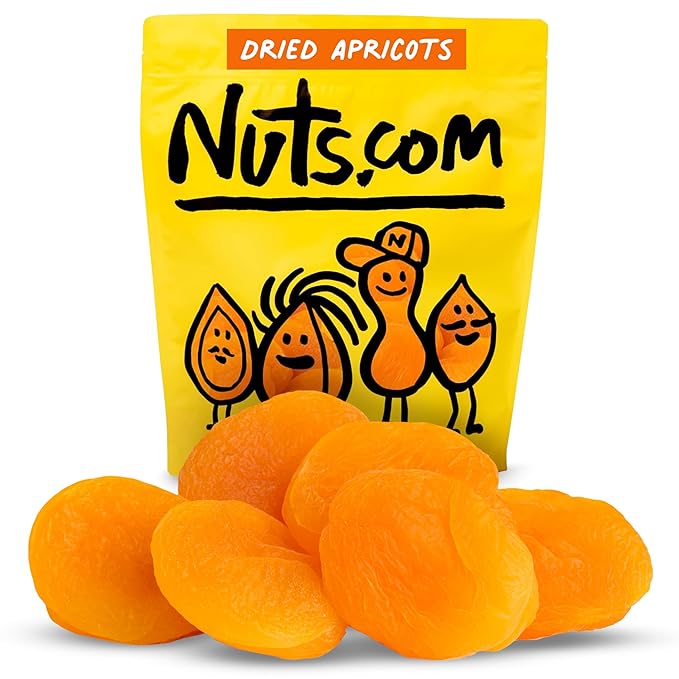 Nuts.com – Dried Apricots Turkish – No Sugar Added, Healthy Fruit Snack for Adults & Kids – Naturally Plump & Juicy, Good Source of Potassium & Fiber – Vegan, Gluten-Free, Kosher Pareve – 2 Pound Bag