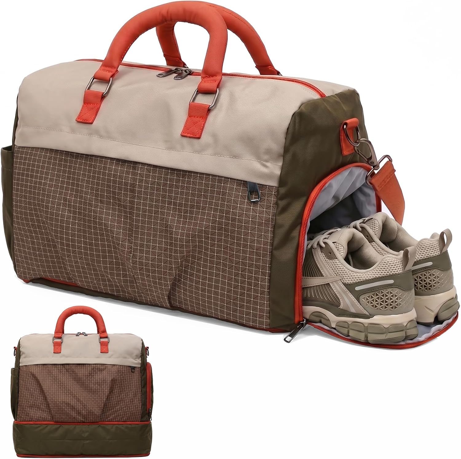 HAWILAND Torba gimnastyczna, sportowa torba Duffel Bag, brązowy, Klasyczny