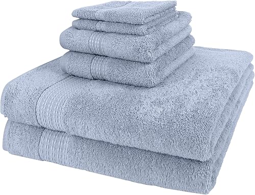 Vista 42 de Nine West Juego de toallas de 6 piezas, 100% algodón turco, secado rápido, altamente absorbente y cómodo, incluye 2 toallas de baño, 2 toallas