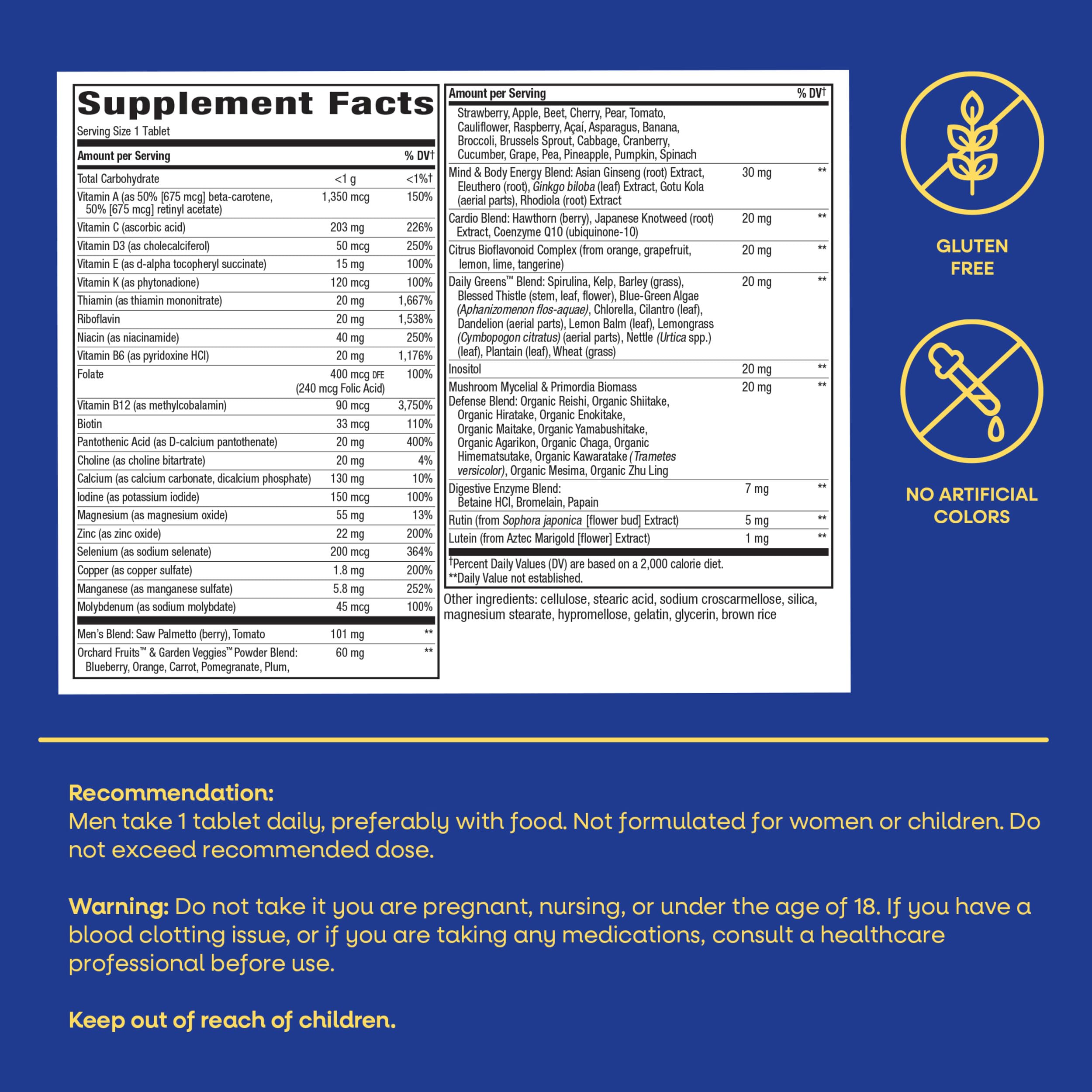 Nature's Way Alive! Men's 50 Plus Ultra Potency Multivitamin, 60 ct — Amazon image 7