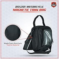 Vista 2 de Daniel Smart - Bolsa de tanque para motocicleta con bolsillo compatible con pantalla táctil, resistente al agua, bolsa magnética para teléfono