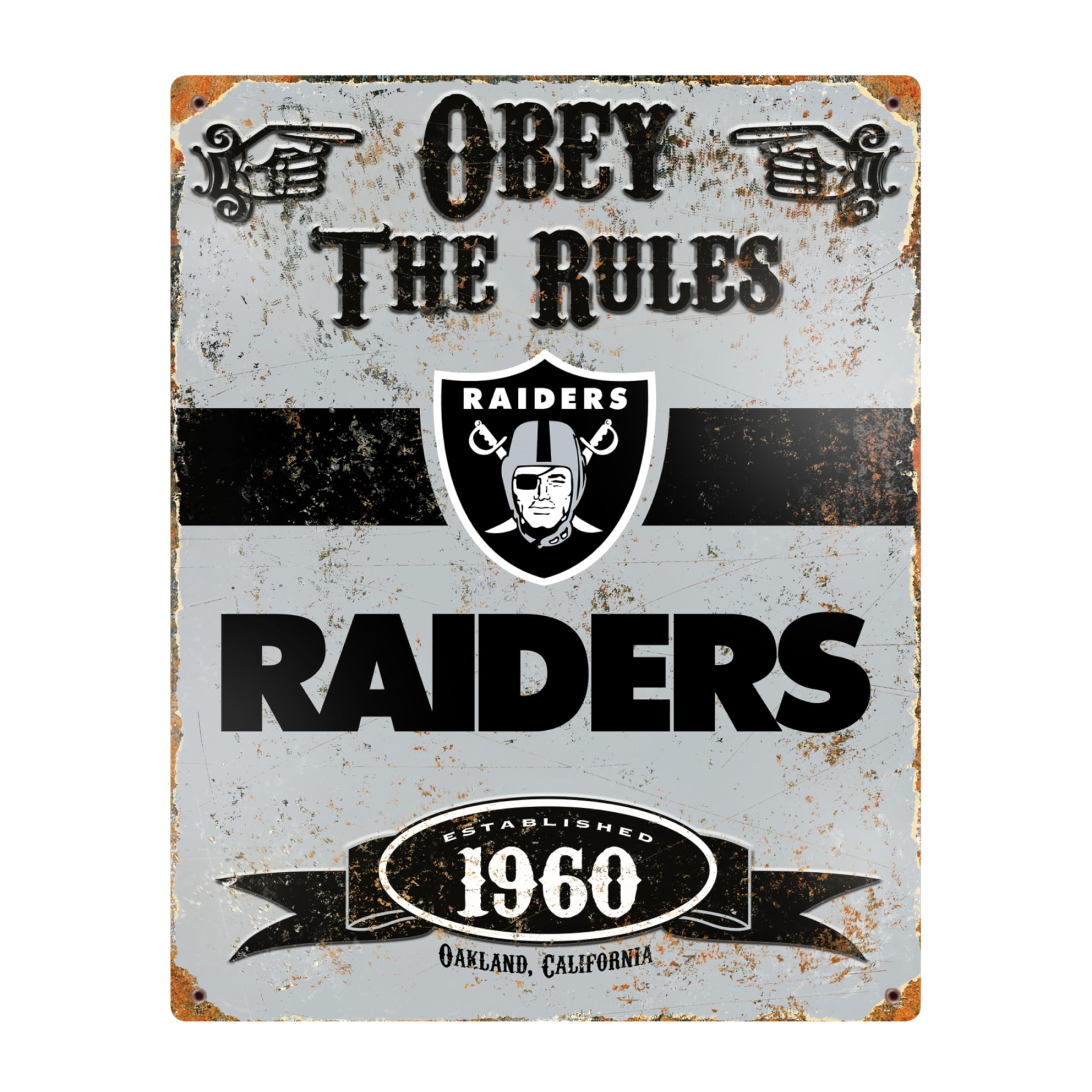 Party Animal NFL Football Vintage Wall Décor, Las Vegas Raiders