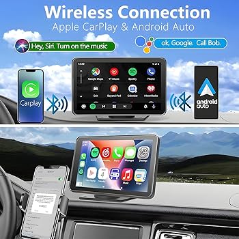 Amazon.co.jp: Portable Apple Carplay Screen for Car, 7