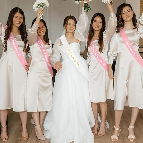 Miniatura 9 de Party to Be Juego de bandas de despedida de soltera de oro rosa para despedida de soltera, decoración de boda para la madre de la novia y dama de