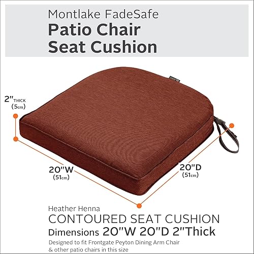 Miniatura 3 de Classic Accessories Montlake - Cojín redondo de espuma con funda extraíble, Heather Henna