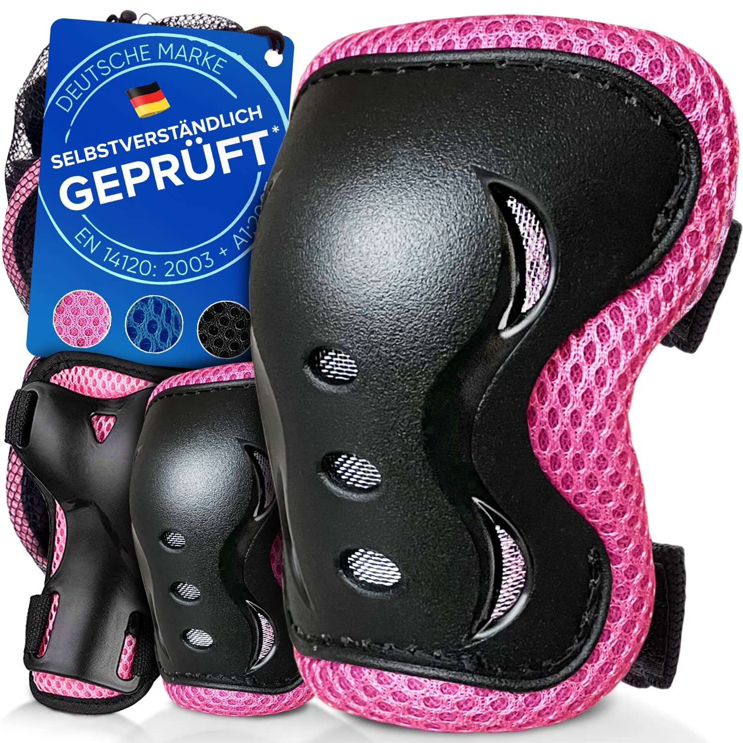 Liebkern Knieschoner Kinder Schoner Inliner Kinder Knieschützer Inliner Kinder Protektoren Set Schützer Inline Skates Kinder Protektoren Kinder Inliner Schoner Erwachsene Knieschützer Kinder