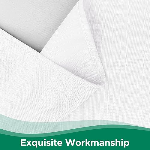 Miniatura 4 de Biscaynebay Faldas de cama envolventes para camas tamaño matrimonial y matrimonial XL de 17 pulgadas de caída, volantes elásticos ajustables blancos