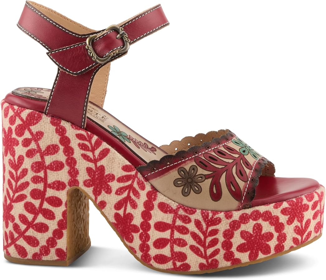 Shinodan タンクエトレ アメリスタニングルシェル Amazon.com | L'Artiste by Spring Step Women's Hendrix Sandal, Red