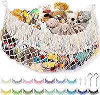 Vista 1 de Hamaca para animales de peluche, extra grande de 56 pulgadas de largo, almacenamiento de animales de peluche, red de soporte para animales