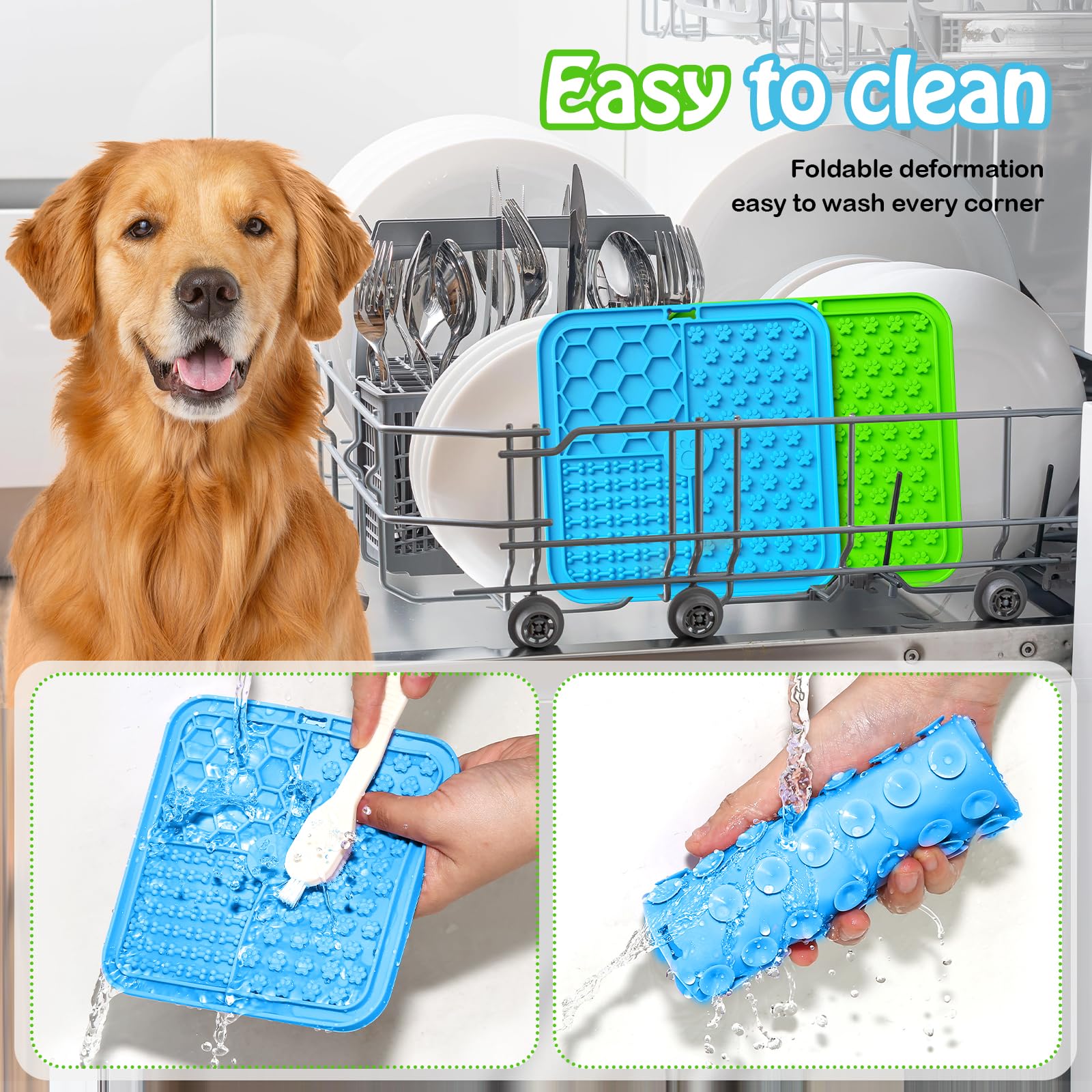 Dog Lick Mat, Premium Lick Mat Dog with Suction Cup for Relief of Dog Anxiety, Lick Mat for Dogs for Bathing, Grooming and Training for Puppies 4