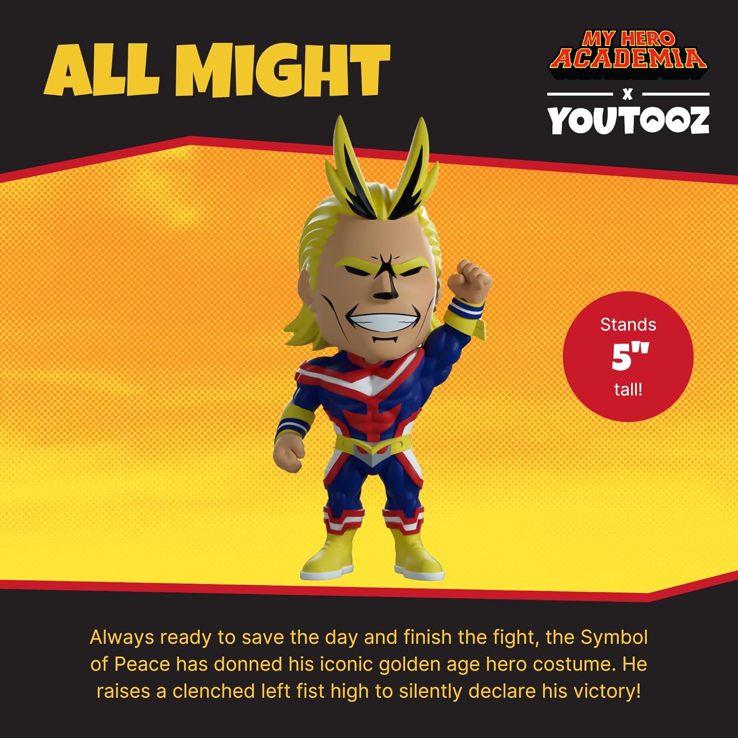 Youtooz All Might 4.9-Inch Vinyl Figure - All Might Action Figure from My Hero Academia Anime Collection - Image 2