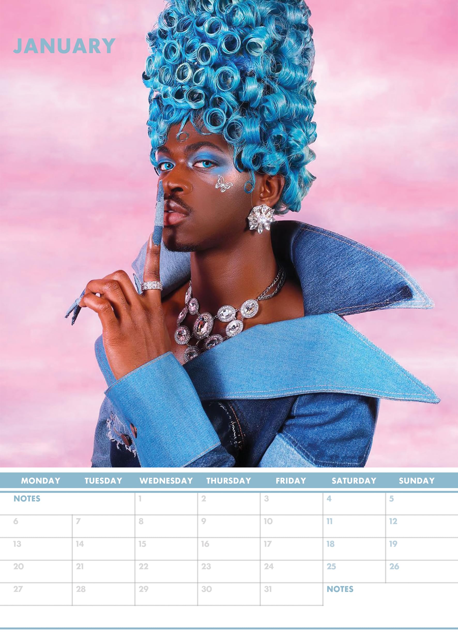 Lil Nas 2025 - A3 Size Wirobound Calendar - Image 3
