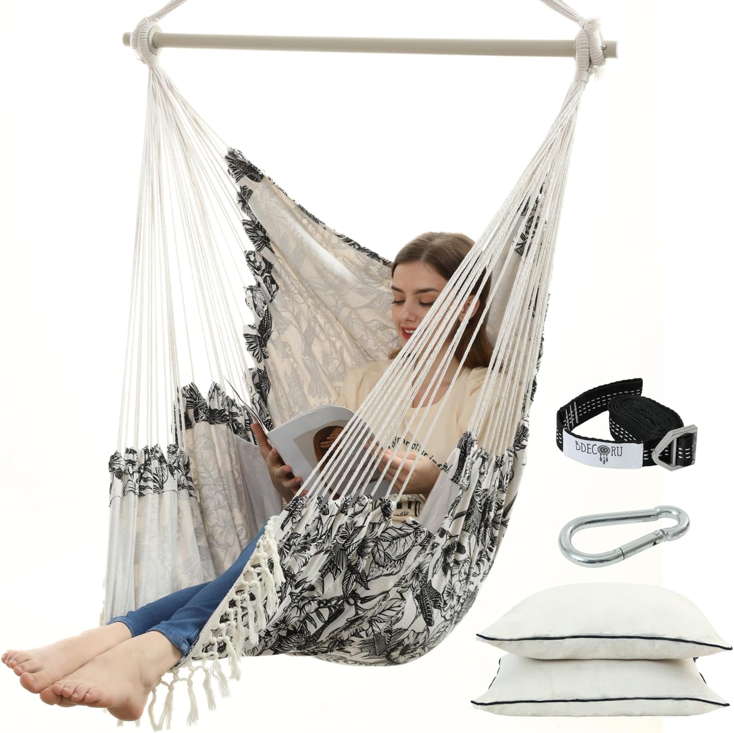 BDECORU Hanging Hammock Chair Swing Outdoor & Indoor