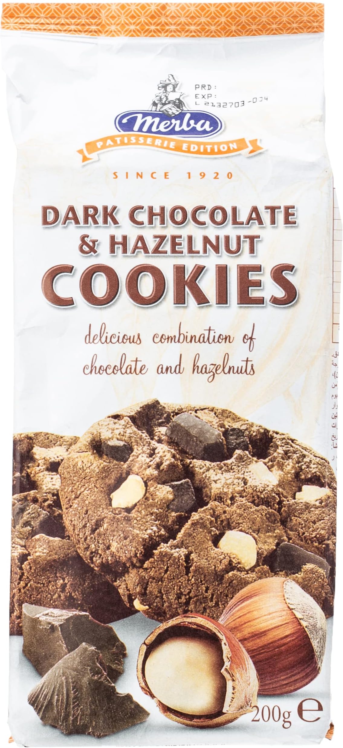 Patisserie Dark Chocolate And Hazelnut Cookies, 200 Gm (Pack Of 1), 182007