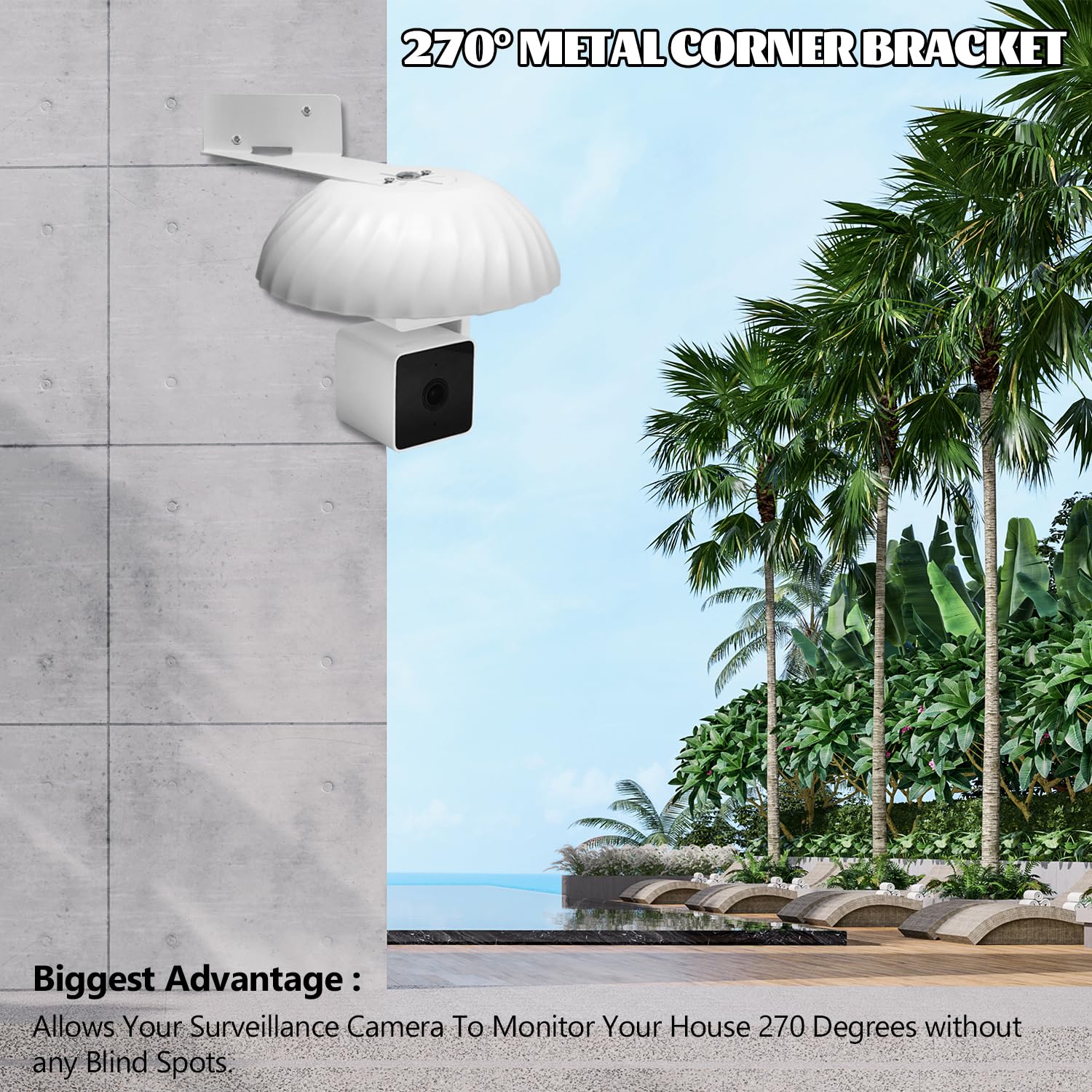 Copertura Telecamera Esterna, ABS in Plastica, Accessorio per Fotocamera, Protegge la Fotocamera da Polvere e Raggi UV, Adatto per Uso Interno ed Esterno (Bianco)
