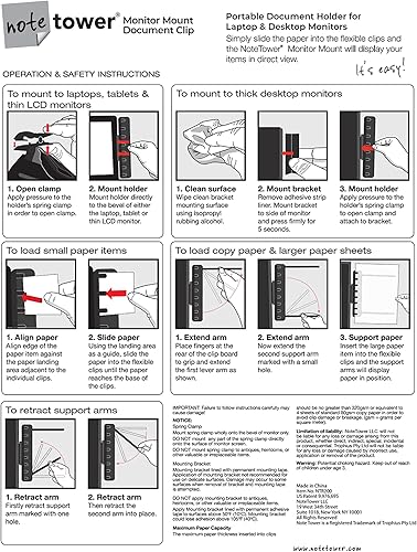 Miniatura 9 de Soporte para monitor soporte para notas y copias Negro