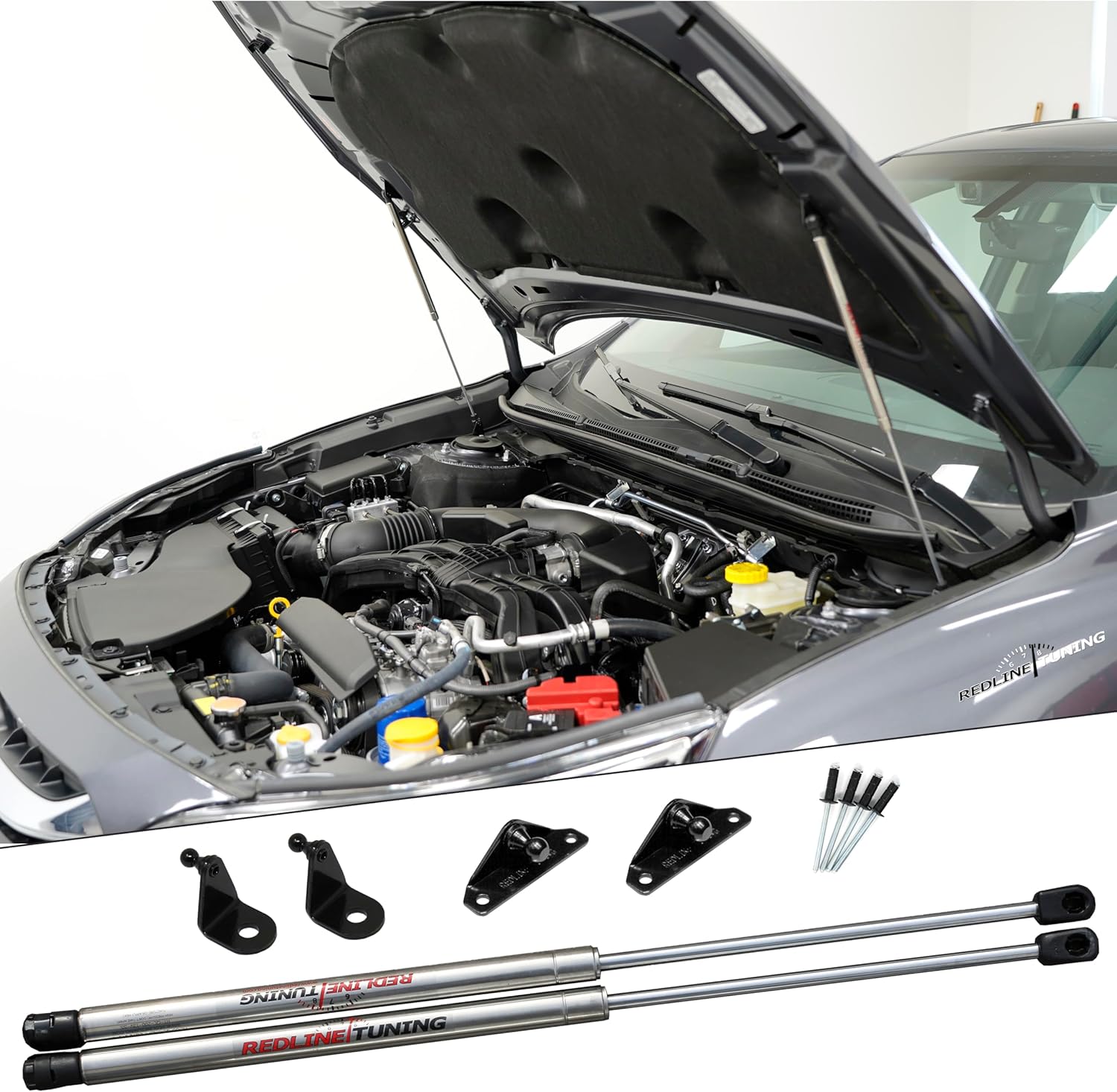Redline Tuning 21-36012-03 Hood Quicklift Elite System Compatible with Subaru Outback 2020-2025 (Stainless Steel Struts)