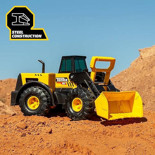 Miniatura 13 de Tonka Steel Classics Bulldozer - Camión de construcción de juguete, hecho de acero y plástico resistente, para niños y niñas de 3 años en adelante