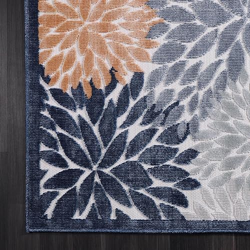 Miniatura 263 de CAMILSON Indoor Outdoor Rug 5x7 Bohemian Medallion Floral Area Rugs for Indoor and Outdoor Patios Easy-Cleaning Non-Shedding Living Room Garden and