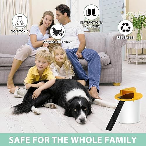 Miniatura 7 de Trampa para ratones adaptada a tapa de cubo de 5 galones, trampa para ratas, reinicio automático para uso en interiores y exteriores, reutilizable