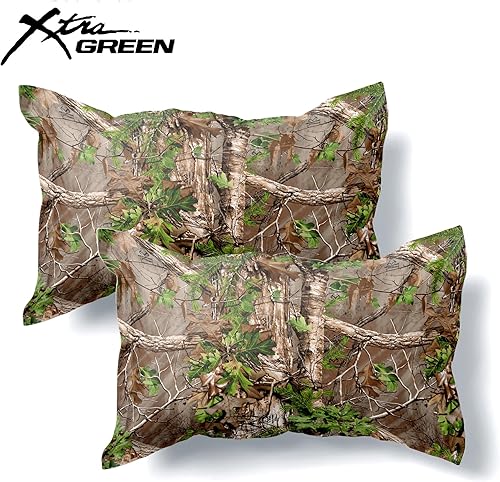 Miniatura 5 de Northwest Realtree - Juego de edredón y funda de almohada, tamaño King, camuflaje verde Realtree Xtra