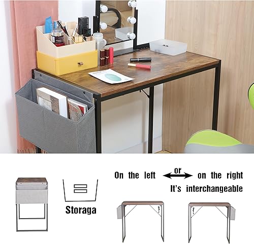 Miniatura 6 de JJS Escritorio pequeño para computadora de estilo simple para espacios pequeños de 31 pulgadas, oficina en casa, moderno, estudiante, portátil, mesa