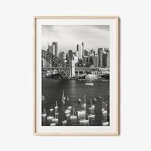 Sydney Photo Poster Print No 1, Sydney Black and White Wall Art, Sydney Wall Photography, Sydney Travel, Sydney Poster