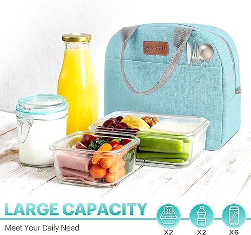 Miniatura 3 de Bolsa de almuerzo para mujeres y hombres, lonchera aislada para adultos, pequeña a prueba de fugas, contenedor de almuerzo reutilizable de alta