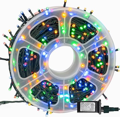 FUNPENY tira de 300luces LED de Navidad, guirnalda de luces impermeable de 100pies, con 8modos de iluminación, decoración de Navidad, para