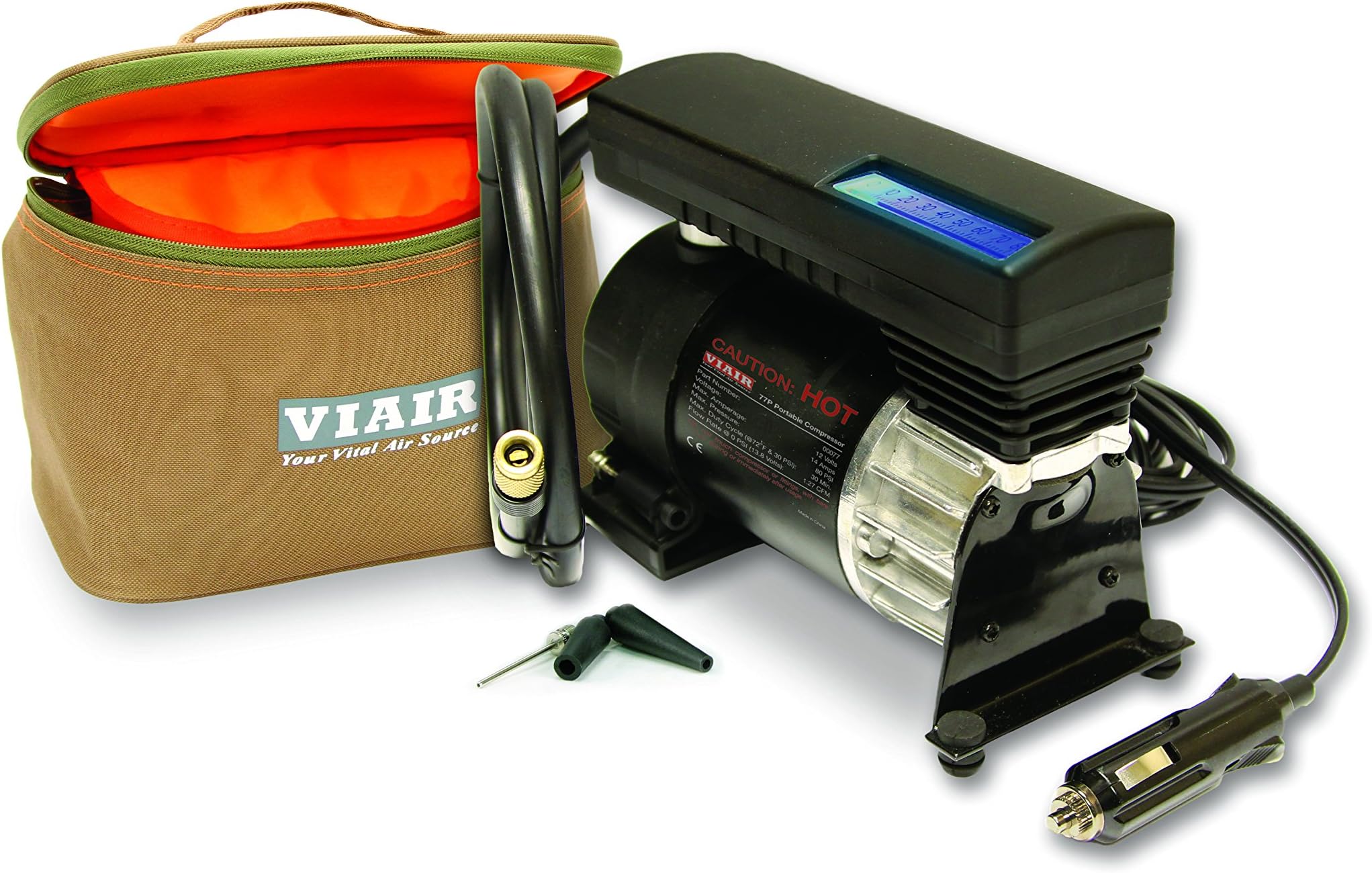 Matt Savage VIAIR 77P Portable Compressor Kit (Sport Compact Series with Illuminated Pressure Display, 12V, 80 PSI)
