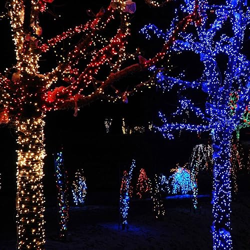 Miniatura 5 de Luces de Navidad rojas, 2 paquetes de 200 luces LED, 66 pies para exteriores con 8 modos, luces de Navidad impermeables de color verde para