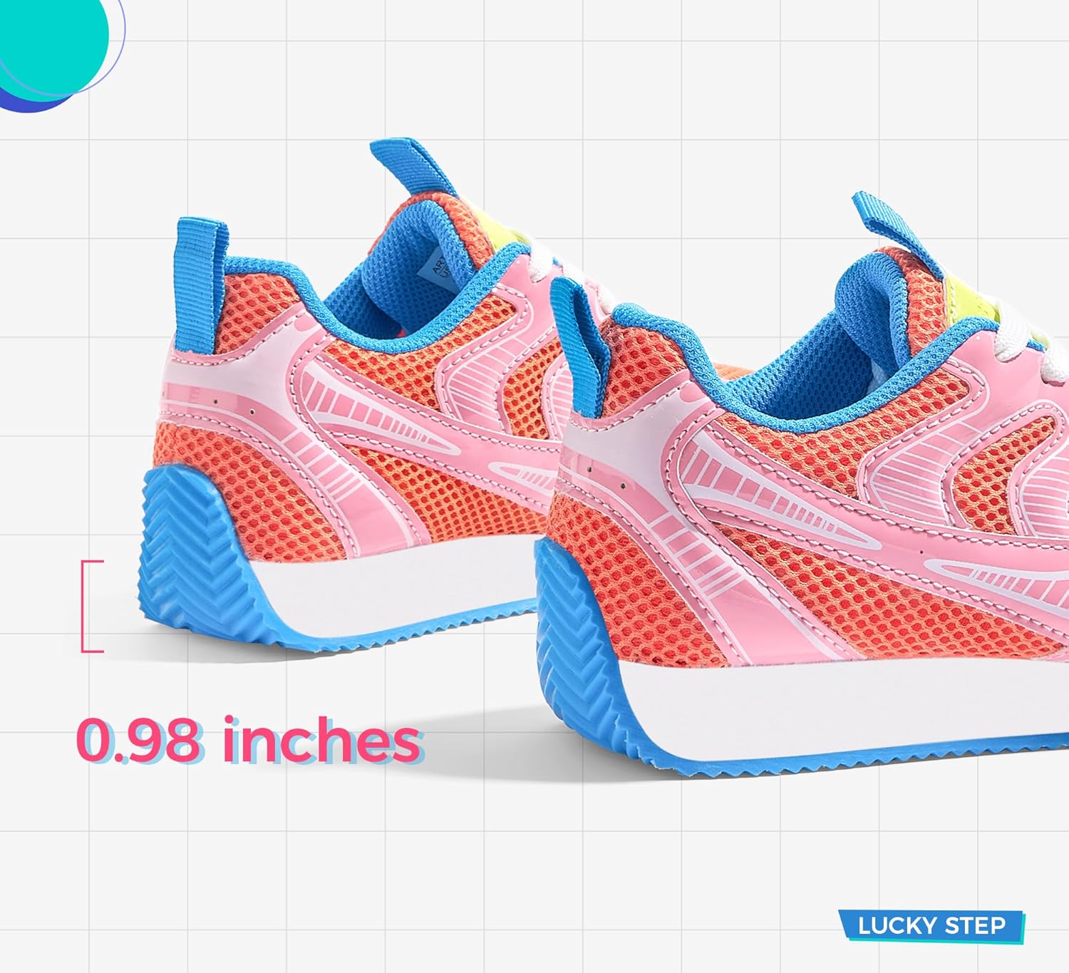 LUCKY STEP Kids Reteo Fashion Sneakers Girls Boys Breathable Mesh Tennis Casual Walking Shoes for Big&Little Kid and Toddler Athletic Trainers - Image 2